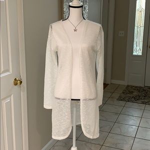 Love by Design off white knit cardigan sz L